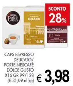 PrestoFresco Caps espresso delicato/forte Nescafé Dolce Gusto offerta