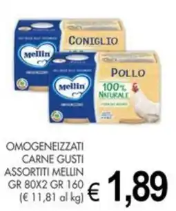 PrestoFresco Omogeneizzati carne gusti assortiti Mellin offerta