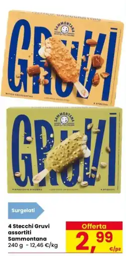Despar 4 Stecchi Gruvi assortiti Sammontana offerta