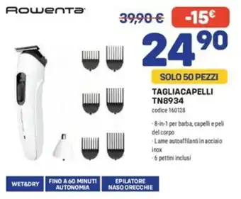 FreeShop Rowenta tagliacapelli TN8934 offerta