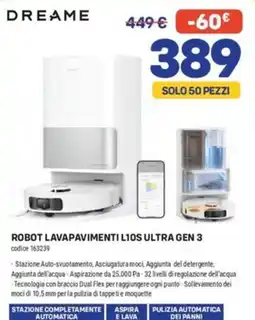 FreeShop Dreame Robot lavapavimenti L10S Ultra Gen 3 offerta
