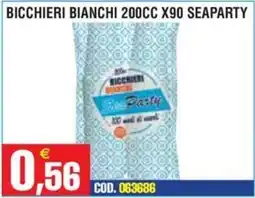 Immenso Cash Bicchieri bianchi Seaparty offerta