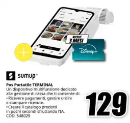 MediaWorld Sumup Pos Portatile TERMINAL offerta