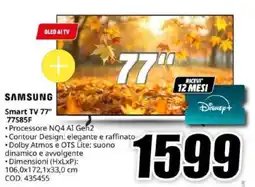 MediaWorld Samsung Smart TV 77" offerta