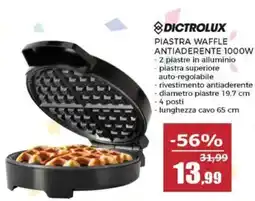 Happy Casa Piastra waffle antiaderente Dictrolux offerta