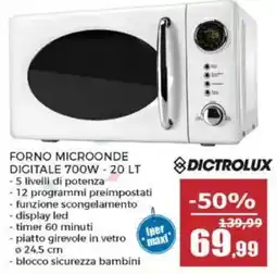 Happy Casa Forno microonde digitale Dictrolux offerta