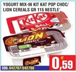 Immenso Cash Yogurt mix-in kit KitKat pop choc / Lion cereals offerta