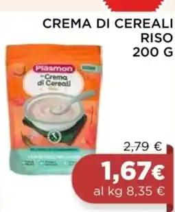 In Coop Plasmon Crema di Cereali Riso offerta