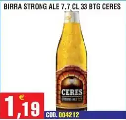 Immenso Cash Birra strong ale Ceres offerta