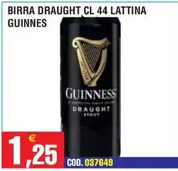 Immenso Cash Birra draught Guinness offerta