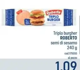 Talento Professional Store Triplo burgher ROBERTO semi di sesamo offerta