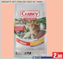 Immenso Cash Crocchette gatti sterilizzati adulti Crancy offerta