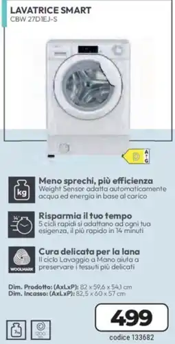 FreeShop Lavatrice Smart CBW 27D1EJ-S offerta