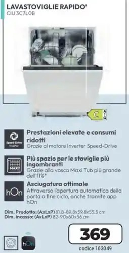 FreeShop Lavastoviglie rapido' CIU 3C7LOB offerta