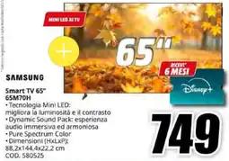 MediaWorld Samsung Smart TV 65" offerta
