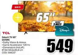 MediaWorld TCL Smart TV 65" offerta