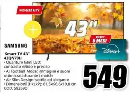 MediaWorld Samsung Smart TV 43" offerta