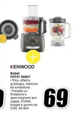 MediaWorld Kenwood Robot FDP31.360GY offerta