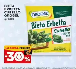 Alì Supermercati Bieta Erbetta Cubello Orogel offerta