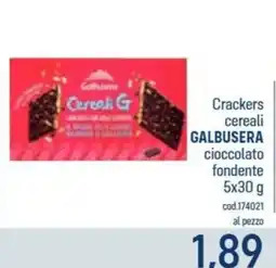 Talento Professional Store Crackers cereali Galbusera cioccolato fondente offerta