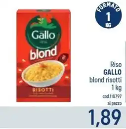 Talento Professional Store Riso Gallo blond risotti offerta