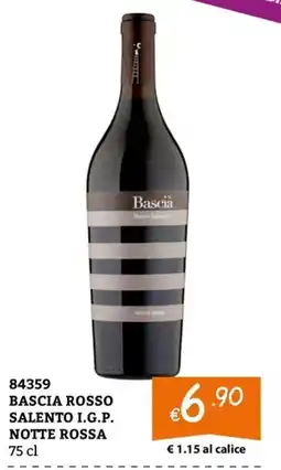 Zona Bascia Rosso Salento I.G.P. Notte Rossa offerta