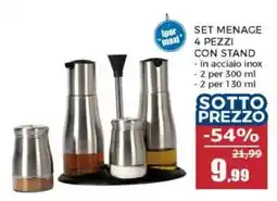 Happy Casa Set menage 4 pezzi con stand offerta