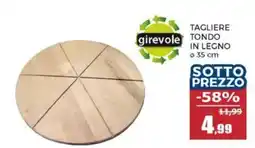 Happy Casa Tagliere tondo in legno girevole offerta