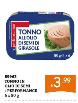 Zona Tonno in olio di semi +performance offerta