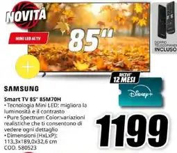 MediaWorld Samsung Smart TV 85" 85M70H offerta