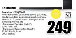 MediaWorld Samsung Soundbar HW-QS700F offerta