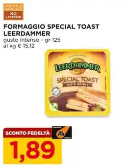 Alì Supermercati Formaggio special toast Leerdammer offerta