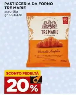 Alì Supermercati Cornetto Semplice Tre Marie offerta
