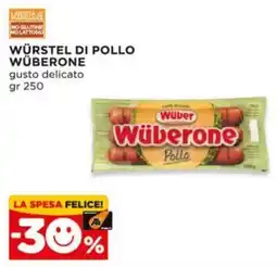 Alì Supermercati Würstel di pollo Wüberone offerta