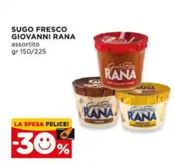 Alì Supermercati Sugo fresco Giovanni Rana offerta