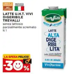 Alì Supermercati Latte U.H.T. Vivi Digeribile Trevalli offerta