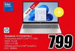MediaWorld Notebook 15-FD1007NLX offerta