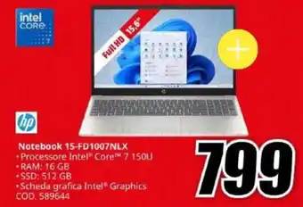 MediaWorld Notebook 15-FD1007NLX offerta