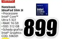 MediaWorld Lenovo Notebook IdeaPad Slim 3i offerta