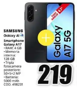 MediaWorld Samsung Galaxy A17 offerta