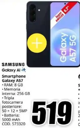 MediaWorld Samsung Smartphone Galaxy A57 offerta