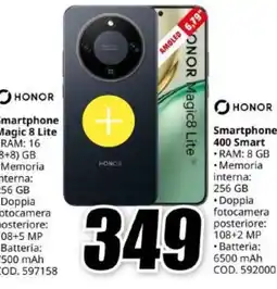MediaWorld Honor smartphone Magic 8 Lite offerta