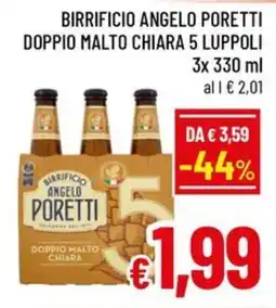 A&O Birrificio Angelo Poretti Doppio Malto Chiara offerta