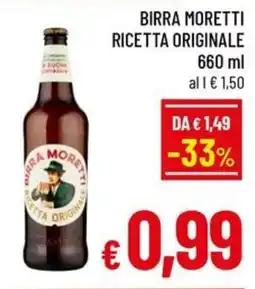 A&O Birra Moretti Ricetta Originale offerta