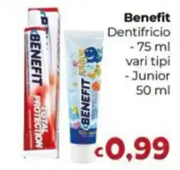 Le Bolle di Giù Giù Benefit Dentifricio Junior offerta