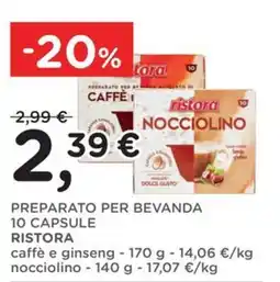 Orvea Ristora preparato per bevanda offerta