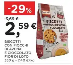 Orvea Biscotti con fiocchi d'avena e cioccolato Fior di Loto offerta