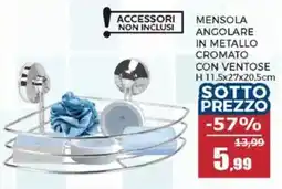 Happy Casa Mensola angolare in metallo cromato offerta