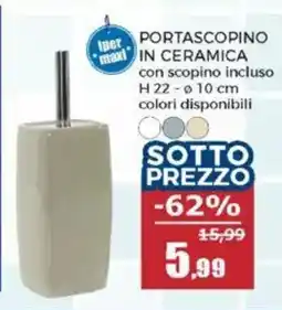 Happy Casa Portascopino in ceramica offerta