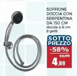 Happy Casa Soffione doccia con serpentina offerta